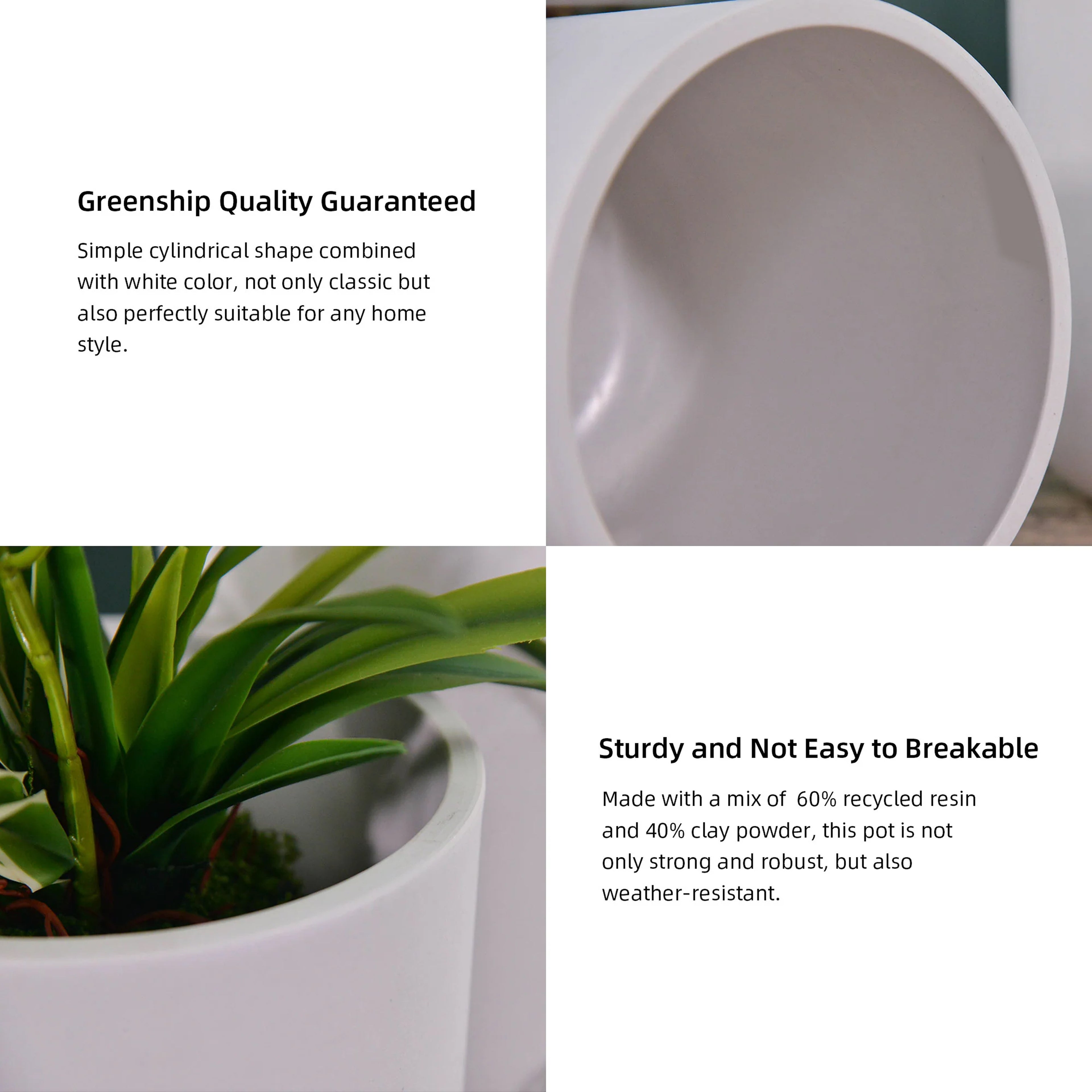3 Pack Self-Watering Pots For Indoor Plants