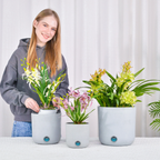 3 Pack Self-Watering Pots For Indoor Plants